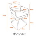 Ver imagem 6 de Cadeira Hanover Base Corten - Pu Caramelo