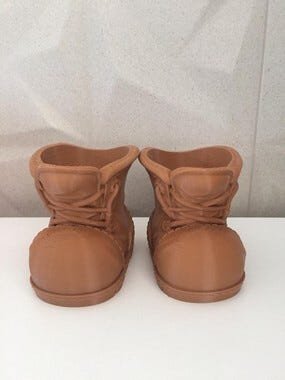Par de bota vaso de suculentas Marron - 2