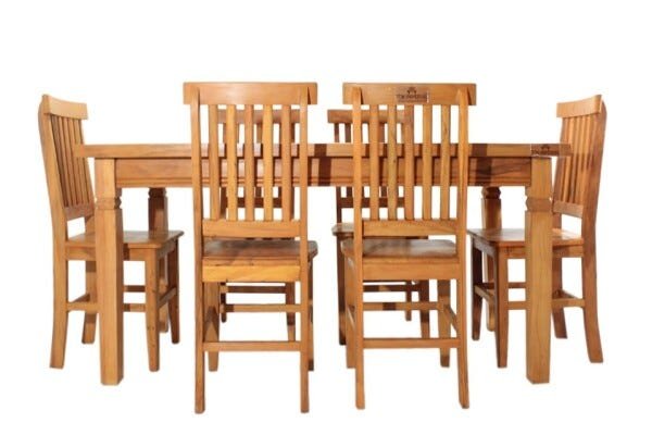 Conjunto Chipre com 6 Cadeiras 1,60m - Peroba Rosa - 4