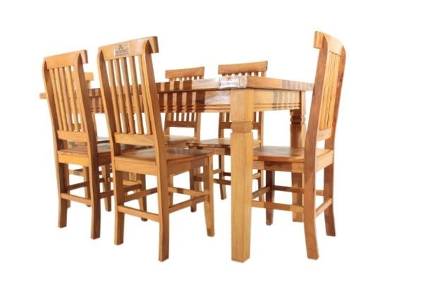 Conjunto Chipre com 6 Cadeiras 1,60m - Peroba Rosa - 6