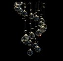 Ver imagem 3 de Lustre de Cristal Espiral,Base de Inox Espelhado 30cm de Diâmetros, Altura 1,20 M,Esferas de 40mm