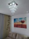 Ver imagem 2 de Lustre de Cristal para Quarto, Hall, Sala ,Base de Inox Polido 30x30cm, com 30cm de Altura