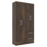 Guarda-Roupa Solteiro Europa 4 Portas 2 Gavetas Cor Cacau - 2