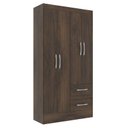 Ver imagem 2 de Guarda-Roupa Solteiro Europa 4 Portas 2 Gavetas Cor Cacau