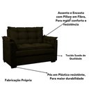 Ver imagem 4 de Sofá Confortável 1,40 Pequeno Compacto Small Marrom