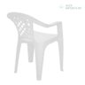 Cadeira Fixa Poltrona Plástico com Braços Branco Cadera de Bar Festa - 3