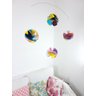 Móbile berço bebê infantil quarto bolas coloridas origami - 2