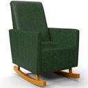 Ver imagem 1 de Poltrona de Amamentação com Balanço Ravena W01 Couríssimo Verde Musgo - Lyam Decor