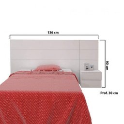 Cabeceira Solteiro com 1 Mesa de Apoio Apogeu Mavaular - 3 Cabeceira Solteiro com 1 Mesa de Apoio Apogeu Mavaular - 3