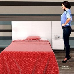 Cabeceira Solteiro com 1 Mesa de Apoio Apogeu Mavaular - 4 Cabeceira Solteiro com 1 Mesa de Apoio Apogeu Mavaular - 4