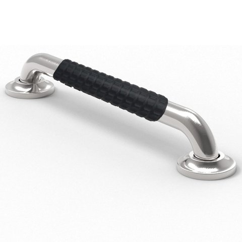 Barra de Apoio 30cm Inox Suporte Antiderrapante Idoso Gestante Criança Cadeirante Banheiro Box Casa 
