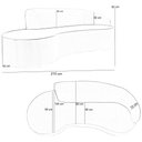 Ver mais imagens de Sofá 3 Lugares Curvo Living Firenze Direito D02 Veludo Cinza 210cm C-317 - Lyam