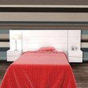 Ver imagem 1 de Cabeceira Solteiro 2 Mesas de Apoio 4 Gavetas Apogeu Mavaular