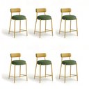 Ver imagem 1 de Banqueta Cozinha Alta Industrial Dourado Londres Kit6 Napoli Verde/amarelo D03 - D'rossi
