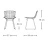 Kit 4 Cadeiras Bertoia Cromadas com Assento Sintético Preto - 3