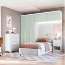 Ver imagem 1 de Guarda-Roupa Modulado 5 Peças Infinity Branco/Line/Pistache