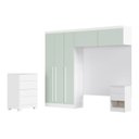 Ver imagem 2 de Guarda-Roupa Modulado 5 Peças Infinity Branco/Line/Pistache