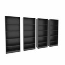 Ver imagem 2 de Kit 4 Estantes Multiuso com 20 Prateleiras com Amplo Espaço Espresso Móveis