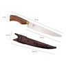 Faca artesanal campeira 8" inox 32cm cabo madeira Imbuia 01 - 3