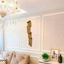 Ver imagem 3 de Decoração Escultura de Parede em Metal Casa Exclusivo no Brasil Home Decor Dourado