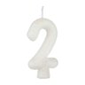 VELA ANIVERSARIO n2 CINTILANTE BRANCA - 1