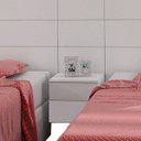 Ver imagem 5 de Cabeceira Solteiro para 2 Camas 1 Mesa de Apoio 2 Gavetas Apogeu Mavaular