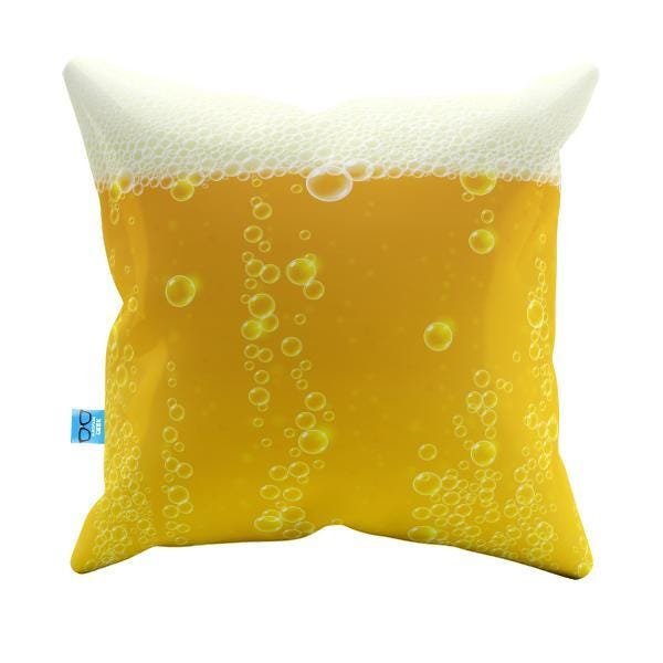 Capa de Almofada Divertida Cerveja Pelúcia 40x40 CAD0039 - 1