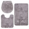 Jogo de Tapetes para Banheiro 3 Peças Jolitex Aspen Cinza - 1