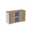 Ver imagem 3 de Armário Credenza 2 Portas Pivotante P25 Cinza/Noce Marromle