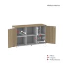 Ver imagem 7 de Armário Credenza 2 Portas Pivotante P25 Cinza/Noce Marromle