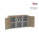 Ver mais imagens de Armário Credenza 2 Portas Pivotante P25 Cinza/Noce Marromle