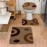 Jogo de Tapetes para Banheiro 3 Peças Jolitex Urban Lunar Marrom/Colorido - 2