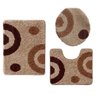 Jogo de Tapetes para Banheiro 3 Peças Jolitex Urban Lunar Marrom/Colorido - 1