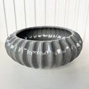 Ver imagem 4 de Vaso centro de mesa bacia ikebana cinza médio luxo cerâmica