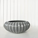 Ver imagem 3 de Vaso centro de mesa bacia ikebana cinza médio luxo cerâmica