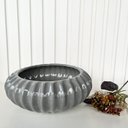 Ver imagem 2 de Vaso centro de mesa bacia ikebana cinza médio luxo cerâmica
