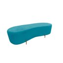 Ver imagem 2 de Puff Decorativo Alana Suede Azul Turquesa