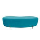 Ver imagem 4 de Puff Decorativo Alana Suede Azul Turquesa