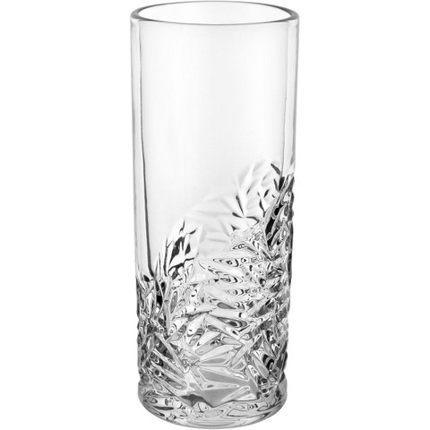 Vaso Decorativo Enfeite Planta Redondo Vidro 30x11x11cm Transparente