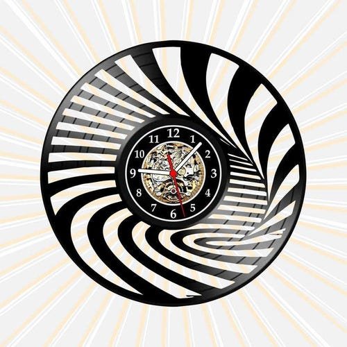 Relógio Parede Psicodélico Nerd Geek Vinil Lp Decor Clock - 1