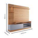 Ver imagem 6 de Rack com Painel Macéio para TV de até 65 - Freijó/Cinza