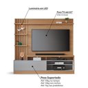 Ver imagem 4 de Rack com Painel Macéio para TV de até 65 - Freijó/Cinza