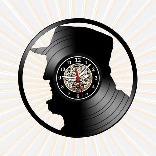 Relógio Parede Fidel Castro Cuba Vinil Lp Decoração Retrô - 1
