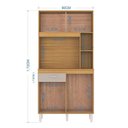 Ver imagem 4 de Armário para Cozinha Ambiente Kit Duda 90 Cm Damasco Off White – Poquema