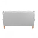 Ver imagem 4 de Sofá Imperador 3 Lugares 185cm Branco Couro Sintético Clássico Bella Decor