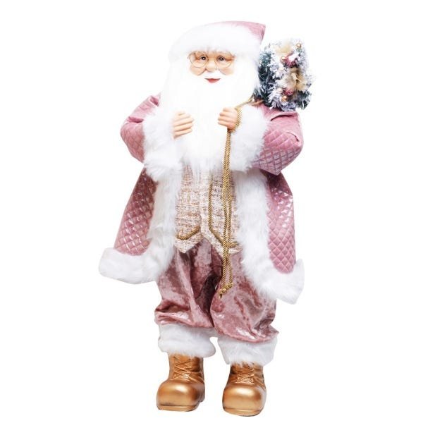 Noel em Pé Rosa Claro e Branco G - 1 Unidade - 1