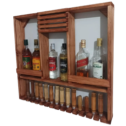Adega bebidas Vinho madeira parede 70x70 9 garrafa 12espetos - 1 Adega bebidas Vinho madeira parede 70x70 9 garrafa 12espetos - 1