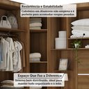 Ver imagem 5 de Quarto Modulado Queen de Canto com Guarda-roupas Maleiro e Cabeceira Paris Master Luciane Móveis