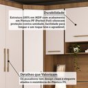 Ver imagem 4 de Quarto Modulado Queen de Canto com Guarda-roupas Maleiro e Cabeceira Paris Master Luciane Móveis