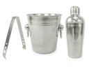 Ver imagem 2 de Kit Bar Inox Coqueteleira 500 Ml Balde De Gelo e Pegador 3 Peças Art House